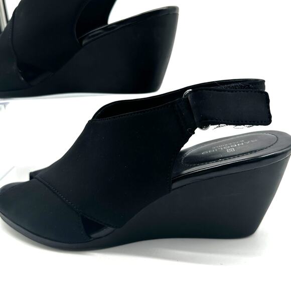 Bandolina wedge black comfy sandals size 10 Party  Casual - Picture 3 of 9